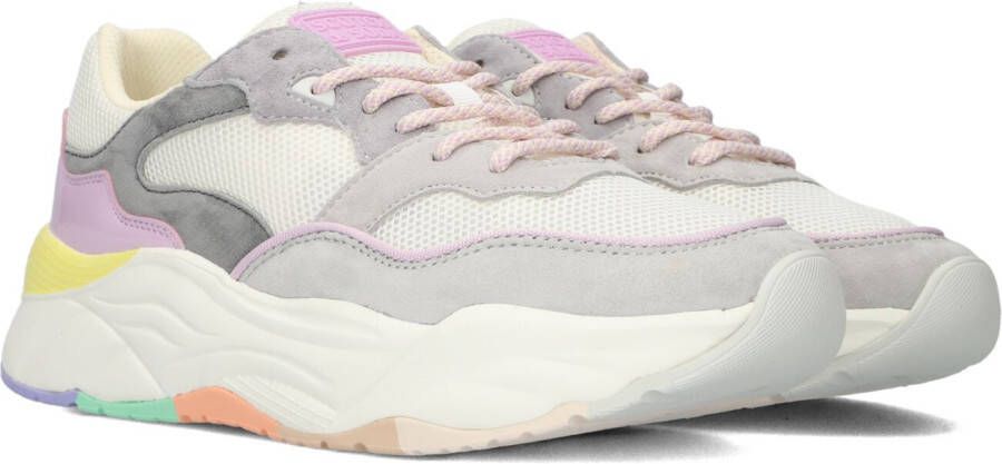 Scotch & Soda Celest leren chunky sneakers wit lila