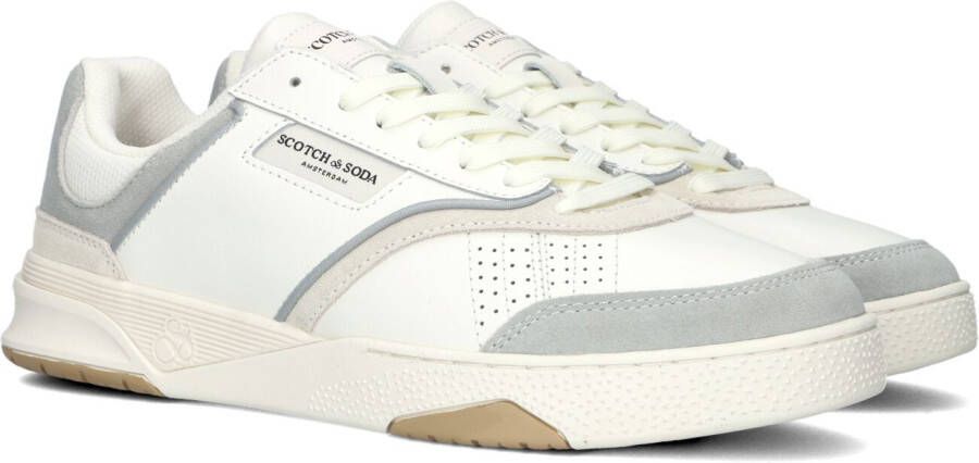 Scotch & Soda Witte Lage Sneakers Court Cup