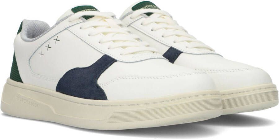 Scotch & Soda Elliot Lage sneakers Leren Sneaker Heren Wit
