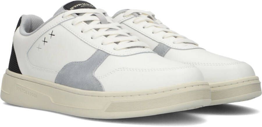 Scotch & Soda Elliot Lage sneakers Leren Sneaker Heren Wit