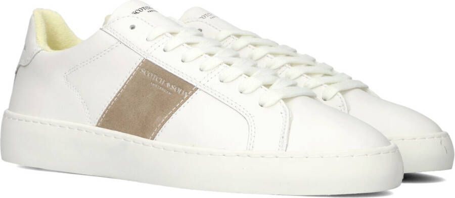 Scotch & Soda Plakka 2.0 Lage sneakers Leren Sneaker Heren Wit