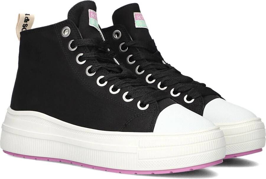 Scotch & Soda Iris Hoge sneakers Dames Zwart