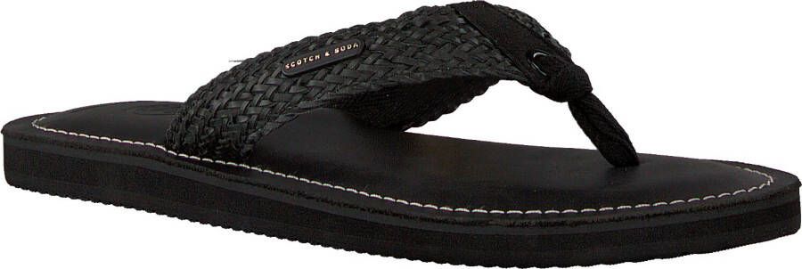 SCOTCH & SODA Slippers Heren Cadelli Maat: 40 Materiaal: Leer Kleur: Zwart