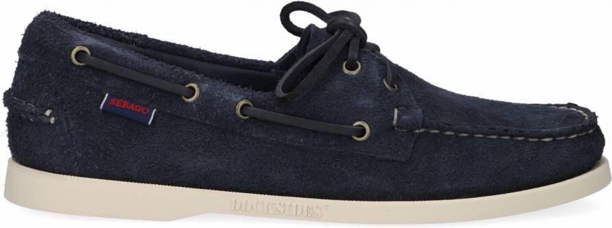 Sebago Veterschoen Heren Portland Flesh Out Blue Navy Blauw