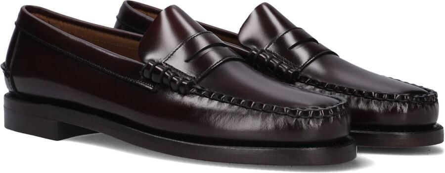 Sebago Klassieke Bordeaux Mocassin met Decoratieve Stiksels