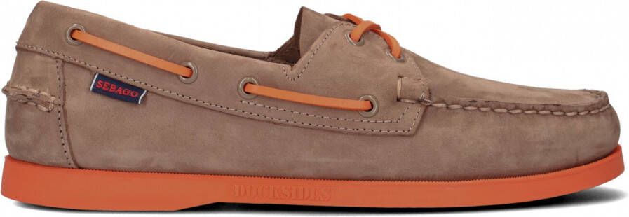 Sebago Taupe Veterschoenen Docksides