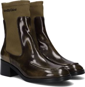See by Chloé ‘Wendy’ heeled ankle boots Bruin Dames