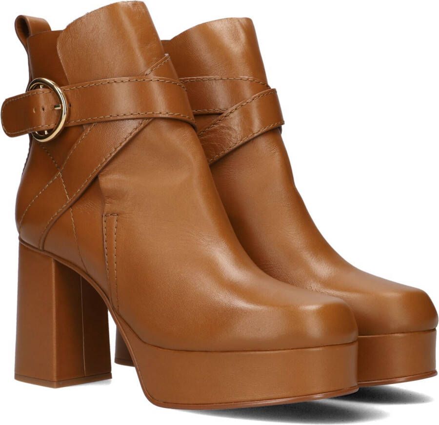 See By Chloé Lyna Enkellaarsjes Enkelboots Dames Cognac