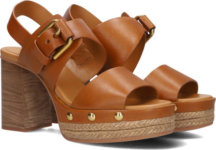 See by Chloé Bruine Klomp Sandalen met Verstelbare Band Brown Dames