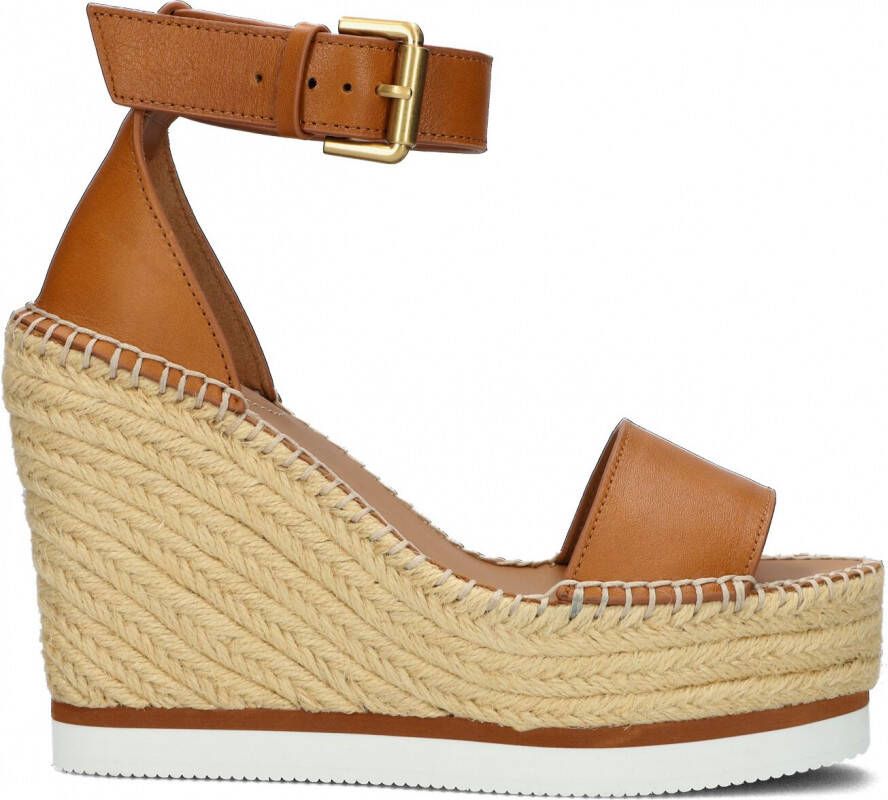 See By Chloé Cognac Sandalen Glyn High