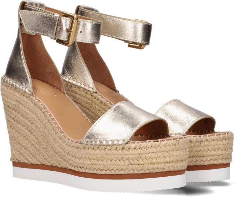 SEE BY CHLOÉ See By Chloé Sandalen Dames Glyn High Maat: 37 Materiaal: Leer Kleur: Goud