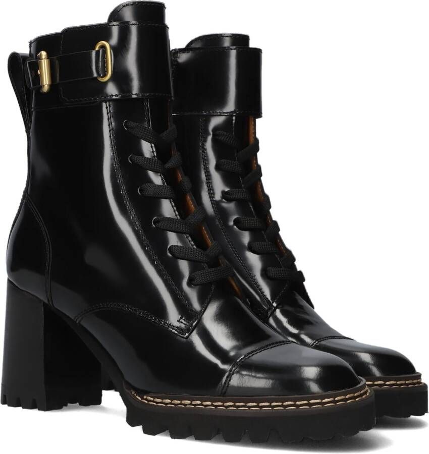 See By Chloé Mallory 18015 Enkelboots Enkellaarsjes Dames Zwart