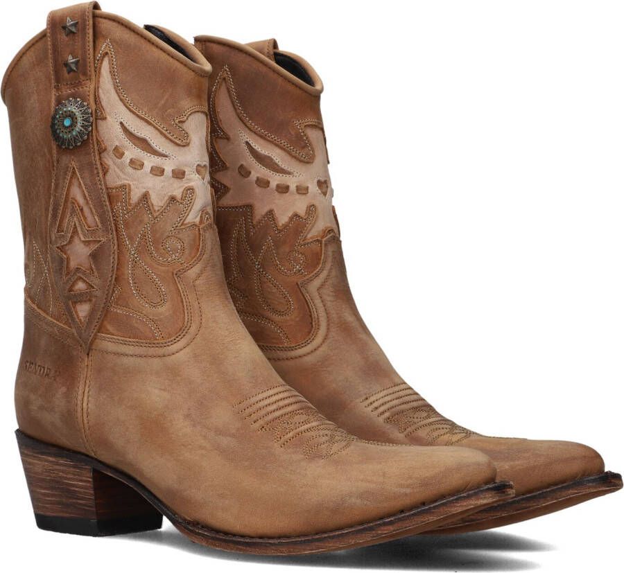 SENDRA Cowboylaarzen Dames 18673 Maat: 36 Materiaal: Suède Kleur: Bruin