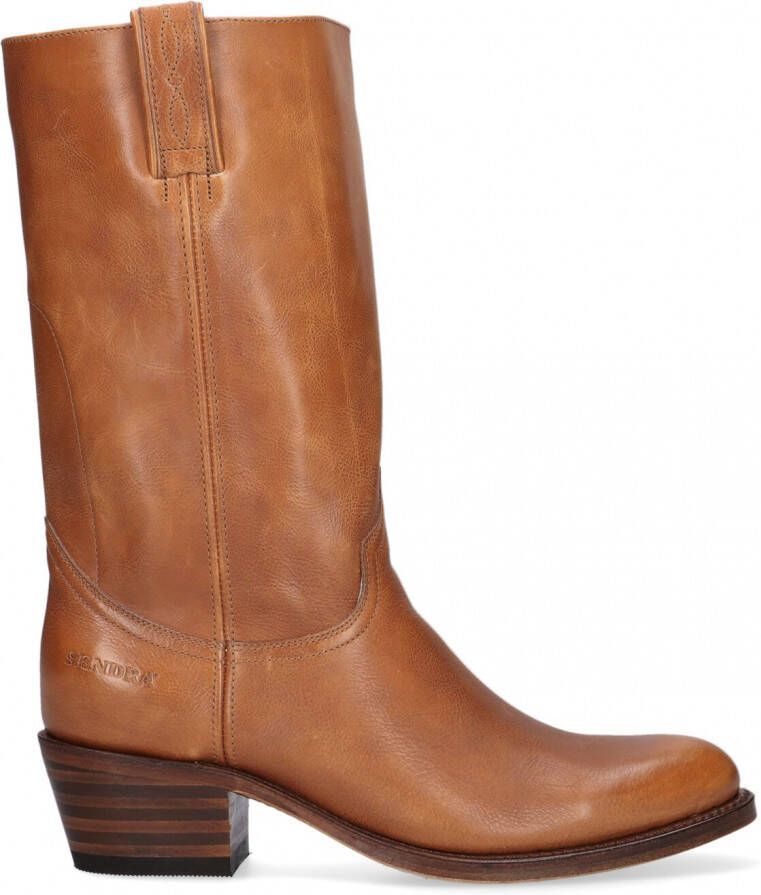 SENDRA Cowboylaarzen Dames 14394 Maat: 36 Materiaal: Leer Kleur: Cognac
