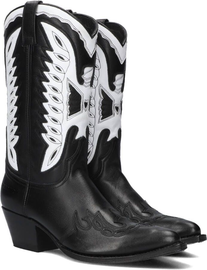 SENDRA Cowboylaarzen Dames 17294 Maat: 35 Materiaal: Leer Kleur: Zwart