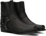 SENDRA Enkellaarsjes Dames 9077 Maat: 38 Materiaal: Leer Kleur: Zwart - Thumbnail 1