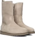 SHABBIES Enkelboots Dames Palissa Mia High Zip Suède Beige - Beige