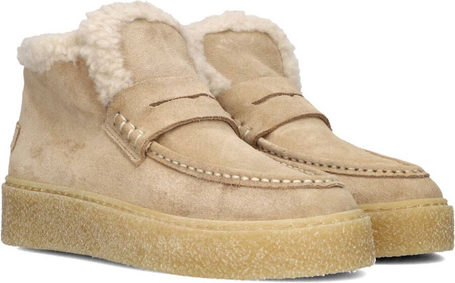 SHABBIES Enkelboots Dames Senna Anna Maat: 40 Materiaal: Suède Kleur: Beige