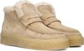 SHABBIES Enkelboots Dames Senna Anna Suède Beige - Beige
