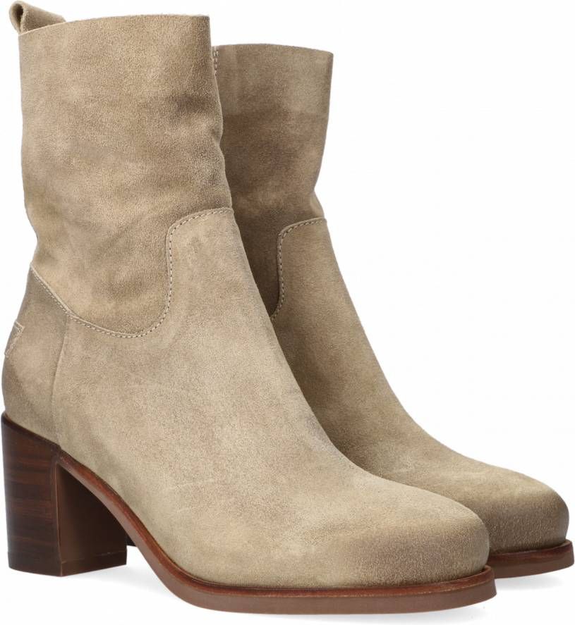 Shabbies 183020231 Enkellaarsjes Enkelboots met rits Dames Beige