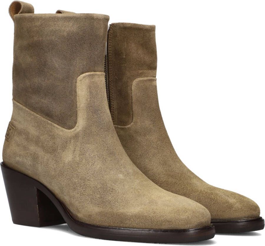 SHABBIES Beige Enkellaarsjes Julie Ankle Boot