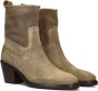 Shabbies Amsterdam Shabbies Julie Ankle Boot Enkellaarsjes Enkelboots met rits Dames Beige - Thumbnail 1