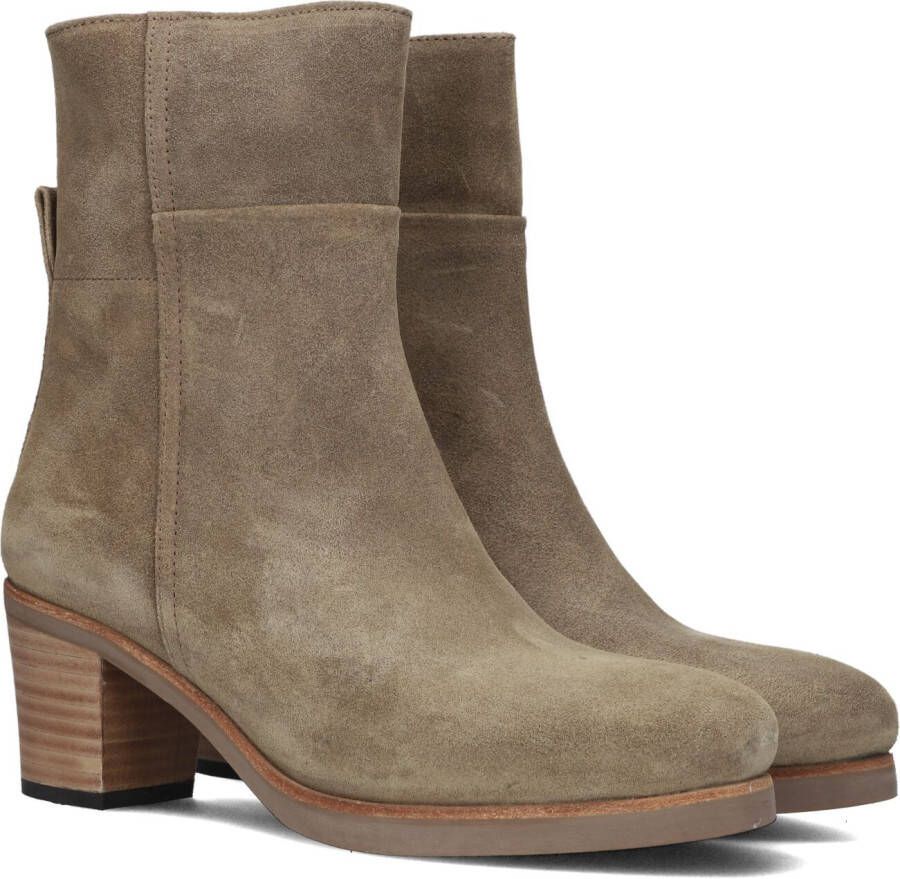 Shabbies Amsterdam Shabbies Lieve G Ankle Boot Enkellaarsjes Enkelboots met rits Dames Beige