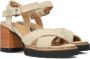 SHABBIES Sandalen Dames 163020155 Shs1171 Maat: 39 Materiaal: Suède Kleur: Beige - Thumbnail 1