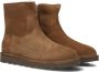 SHABBIES Enkelboots Dames Palissa Mia Zip Maat: 37 Materiaal: Suède Kleur: Cognac - Thumbnail 1
