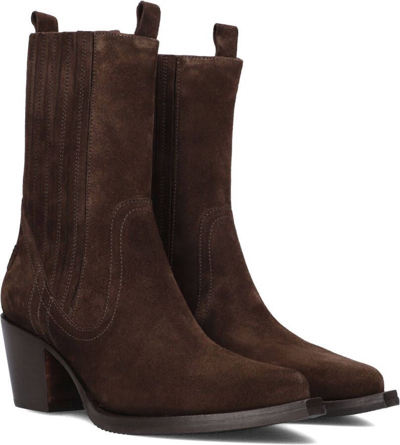 SHABBIES Enkellaarsjes Dames Jaymie Shelly Maat: 42 Materiaal: Suède Kleur: Bruin