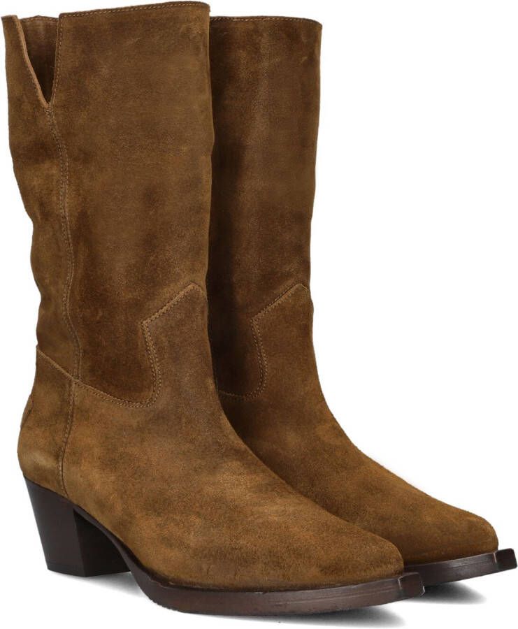 SHABBIES Enkellaarsjes Dames Lure Mid Boot Maat: 39 Materiaal: Suède Kleur: Bruin
