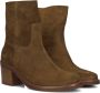 SHABBIES Enkellaarsjes Dames Puk Ankie Maat: 37 Materiaal: Suède Kleur: Cognac - Thumbnail 1