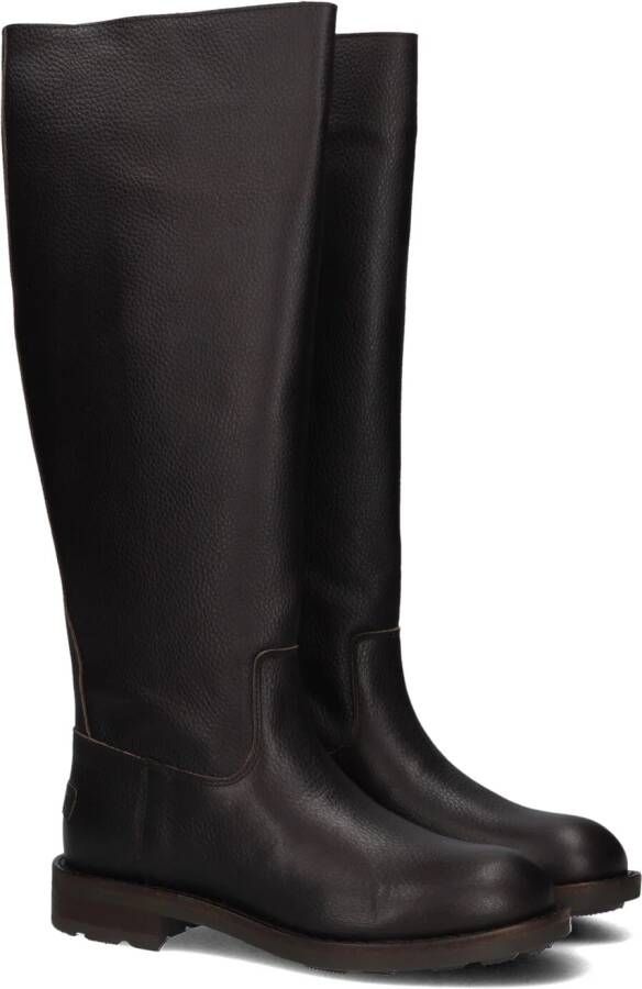 SHABBIES Hoge Laarzen Dames Alyd Tuba Maat: 37 Materiaal: Leer Kleur: Bruin