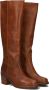 SHABBIES Hoge Laarzen Dames Puk Tuba Maat: 40 Materiaal: Leer Kleur: Cognac - Thumbnail 1