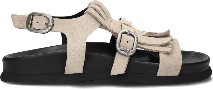 SHABBIES Dames Inga Fringes Maat: 38 Materiaal: Suède Kleur: Beige - Foto 4