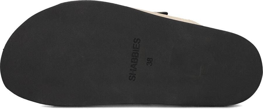 SHABBIES Slippers Dames Inga Buckles S Maat: 41 Materiaal: Suède Kleur: Beige - Foto 3