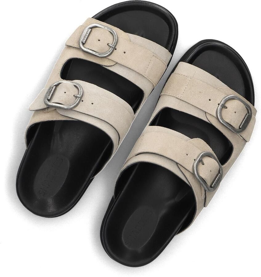 SHABBIES Slippers Dames Inga Buckles S Maat: 41 Materiaal: Suède Kleur: Beige - Foto 2