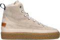 SHABBIES Hoge Sneakers Dames Chewy Lily Suède Beige - Grijs
