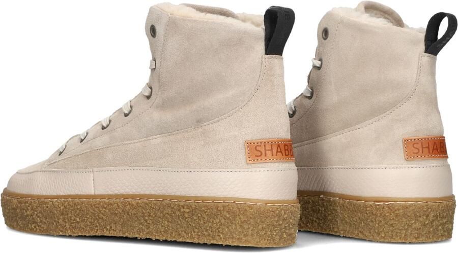 SHABBIES Hoge Sneakers Dames Chewy Lily Suède Beige - Foto 3