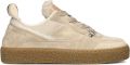 SHABBIES Lage Sneakers Dames Chewy Unna Suède Beige - Beige