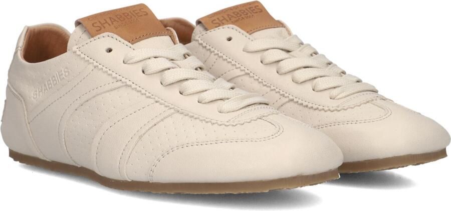 SHABBIES Lage Sneakers Dames Ciska Base Leer Beige