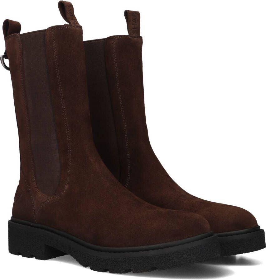 Shabbies Amsterdam Chelsea Boot Jacy Shelly Donker Brown Dames Laarzen