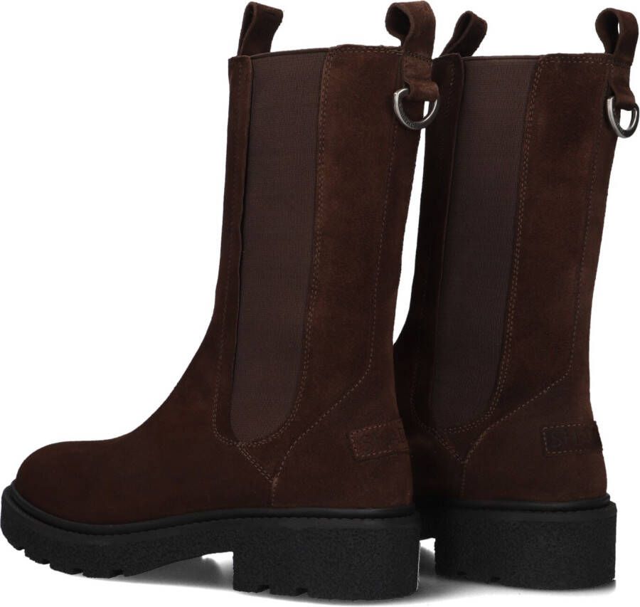 Shabbies Amsterdam Chelsea Boot Jacy Shelly Donker Brown Dames Laarzen