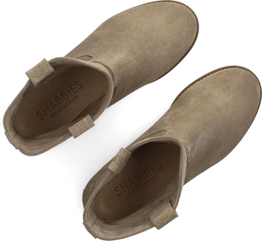 Shabbies Amsterdam Shabbies Festi Ankie Enkellaarsjes Dames Taupe - Foto 2