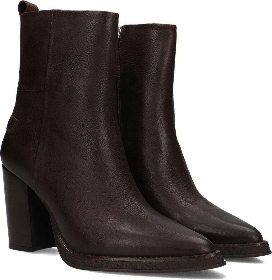 Shabbies Amsterdam Shabbies Grunch Ami Enkellaarsjes Enkelboots met rits Dames Bruin