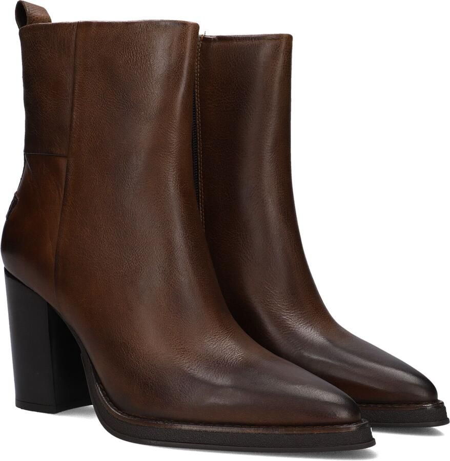 Shabbies Amsterdam Shabbies Grunch Ami Enkellaarsjes Enkelboots met rits Dames Bruin