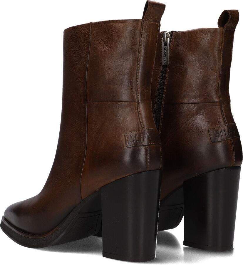 Shabbies Amsterdam Shabbies Grunch Ami Enkellaarsjes Enkelboots met rits Dames Bruin - Foto 2