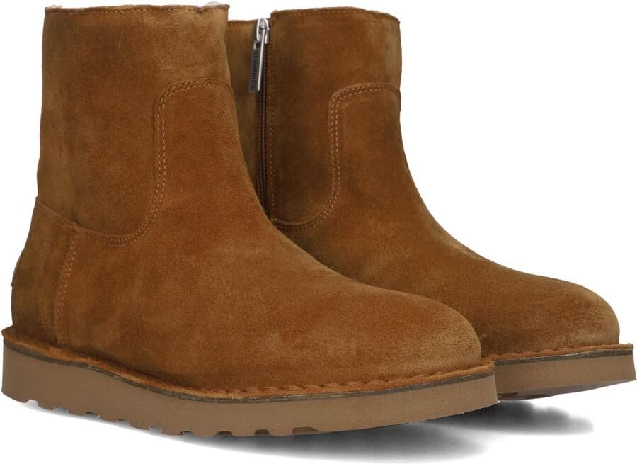 Shabbies Amsterdam Shabbies Palissa Mia Zip Enkellaarsjes Enkelboots met rits Dames Camel