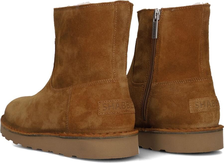 Shabbies Amsterdam Shabbies Palissa Mia Zip Enkellaarsjes Enkelboots met rits Dames Camel - Foto 4