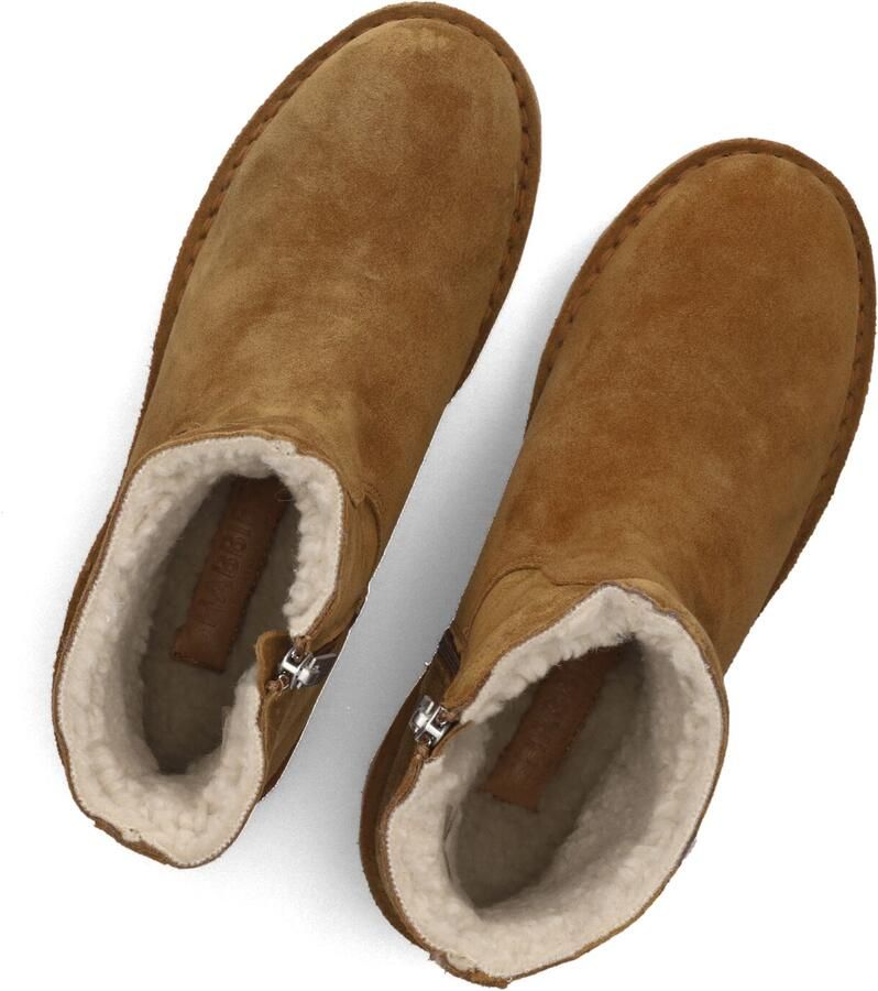 Shabbies Amsterdam Shabbies Palissa Mia Zip Enkellaarsjes Enkelboots met rits Dames Camel - Foto 2